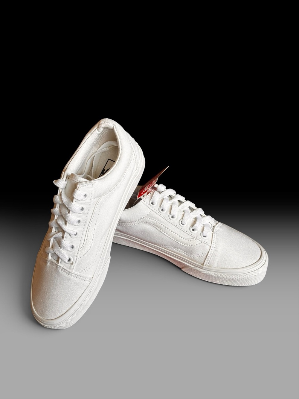 Vans Old Skool True White Canvas Sneakers for Women Size 6 Brand New